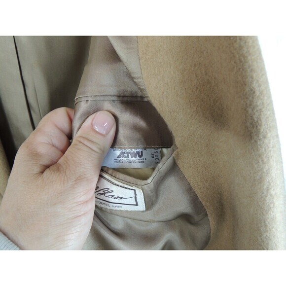 VTG Bill Blass 100% Camel Sport Coat Tan 2-Button Made in USA 42R (Measured) - Picture 8 of 16